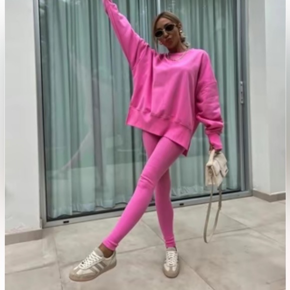 NWOT Never Worn Solid Pink Outfit - Picture 3 of 8